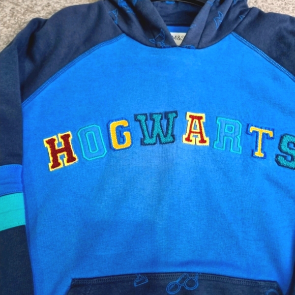 Girls Blue hogwarts Harry potter hoodie. 12 years. Marks & Spencer - Picture 3 of 4
